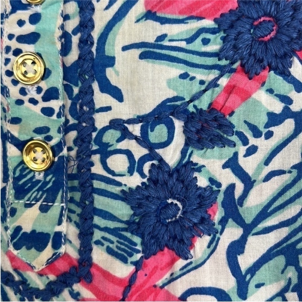 Lilly Pulitzer Atlee Tunic Dress She She Shells Print Cotton Girls Small - Picture 4 of 13